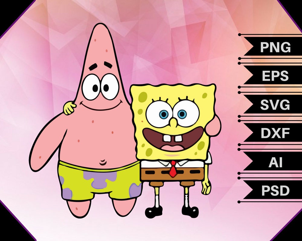 Spongebob and Patrick, Best friends, Spongebob vector,spongebob svg
