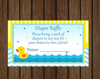 Duck diaper raffle | Etsy