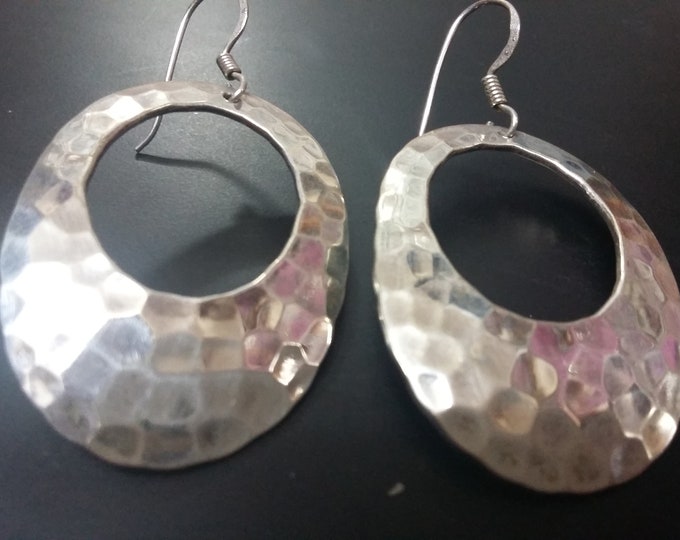 silver hoop earrings / sterling silver earrings / silver stud earrings / silver anniversary gifts / Boucles d'oreilles argent pure