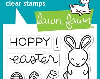 Lawn Fawn Clear Photopolymer Rubber Stamp set - Hoppy Easter