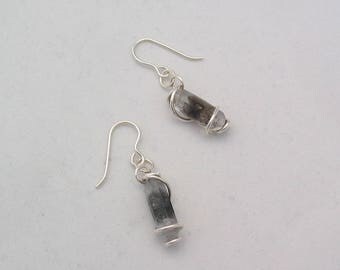 Wire Wrapped Earrings Tibetan Quartz Earrings Raw Crystals Natural Jewelry Wire Wrapped Jewelry Handmade Sterling Silver