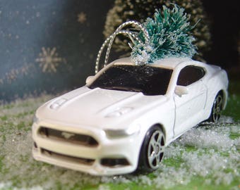 2015 Ford Mustang GT with Christmas tree ornament