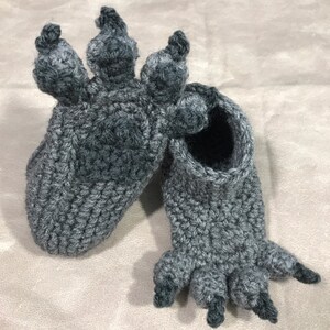 Crochet Pattern 074 Wolf Paw Baby Booties 5 Sizes