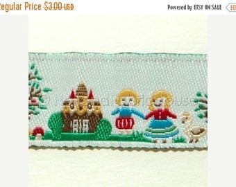 FINAL CLEARANCE SALE Cute Fairytale Scenes - ribbon/sewing tape