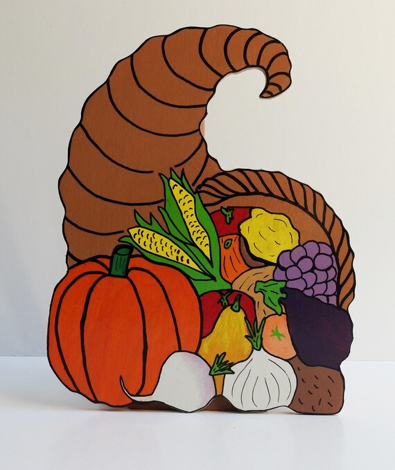 Cornucopia Horn of Plenty Paper Towel Holder Thanksgiving