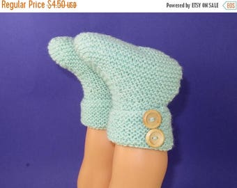 40% OFF SALE Instant Digital File pdf download knitting pattern - Easy Baby 2 Button Garter Stitch Booties pdf download knitting pattern