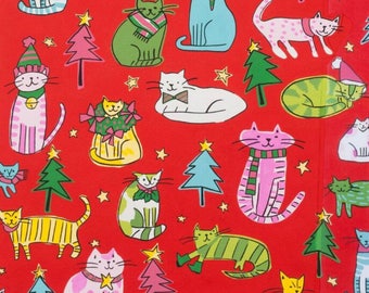 Alexander Henry - Jingle Cats in Red