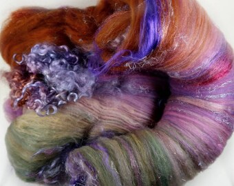 Tapestry Wild Card Bling Batt for spinning and felting (4.2 ounces), batt, art batt