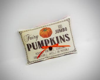 Pumpkin Seed Packet Pillow | Fall Decor | Pumpkin Seed pillow | Rustic Fall Decor | Primitive Pillow | Farmhouse decor | Autumn Pillow decor