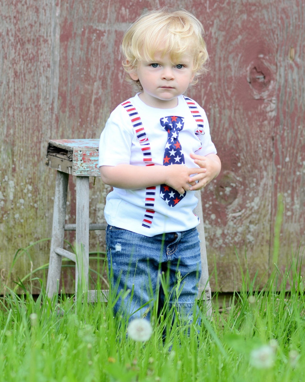 Baby Boy 4th of July Outfit. Boys Fourth of July Shirt.