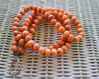 930 Womens 10mm rosewood handmade beaded lanyard/id badge-mens 10mm rosewood handmade beaded lanyard/id badge-10mm rosewood lanyard/id badge