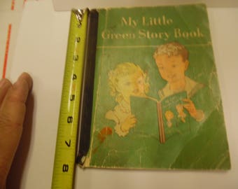Ginn basic readers, My Little Green Story Book , school book, vintage school book, old school book, school reader