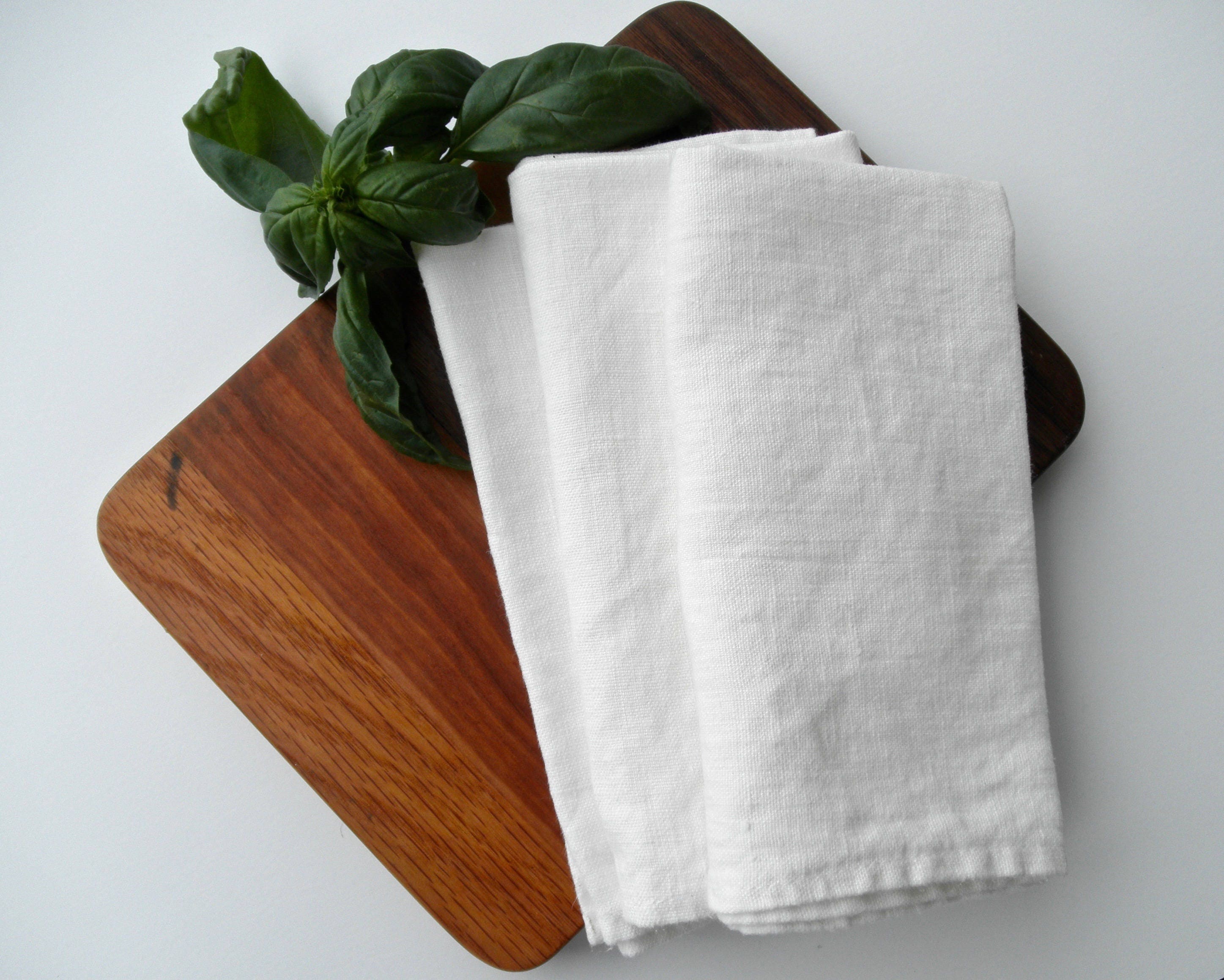 White Linen Napkins Farmhouse Napkin Organic Table Napkins