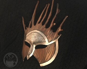 Fall Greeman branch armor mask - Handmade Fantasy Costume Renaissance Festival