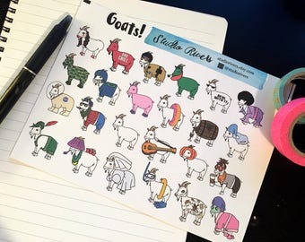 Goats Galore Stickers/Goats Planner Stickers/Goats Stickers