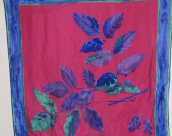 Large Silk Scarf VERA 28" X 29" #014