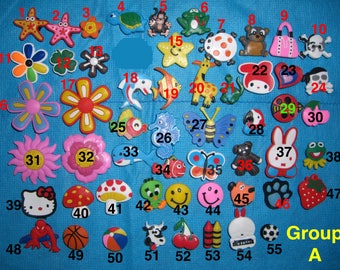 Disney, Spongebob, HS Musical Individual Single Cartoons Shoe Charms for Jibbitz bracelets or Crocs shoes