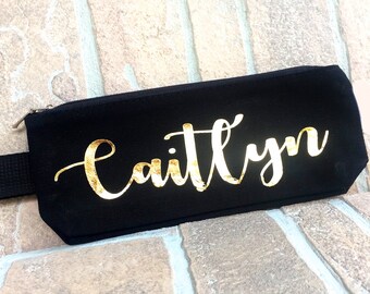 Personalized Cosmetic Bag, personalized pouch, Bridesmaid Gift, Custom Name Gift, MakeUp Bag, Will You Be My Bridesmaid Gift, Bridal gift