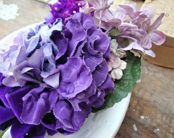Antique Vintage Velvet Millinery Flowers Posy - #208
