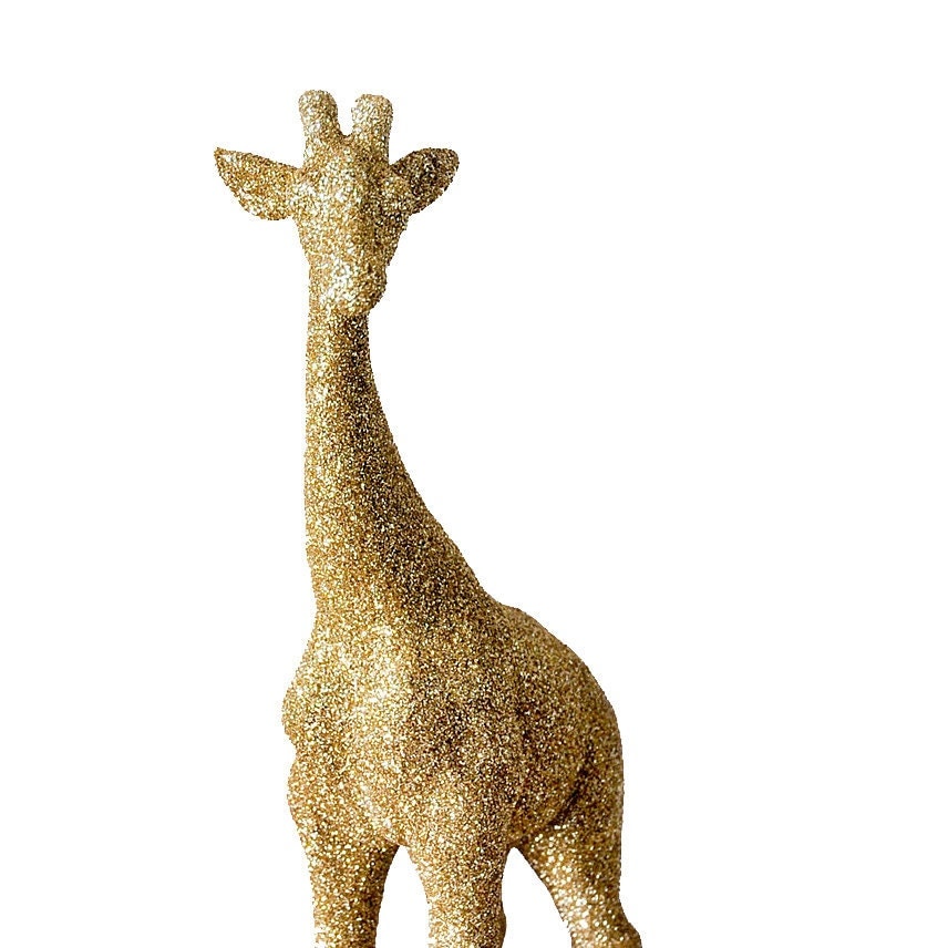 Gold Glitter Elephants Wedding Cake Topper Keepsake Safari