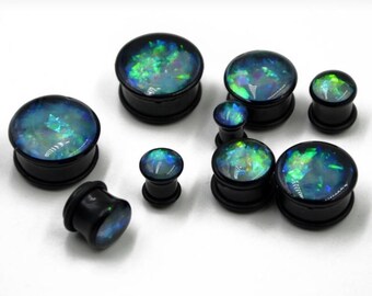 Opalite Crystal Gauges Plugs 10mm 0G 12mm and 14mm