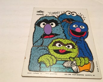four monsters playskool puzzle sesame street