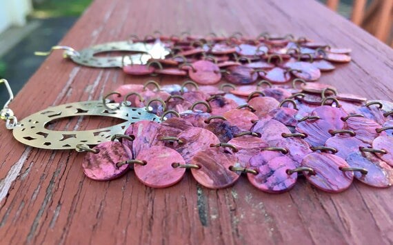 Light Pink Lazer Lace Earrings