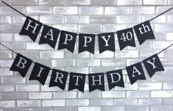 Happy 40th Birthday Banner