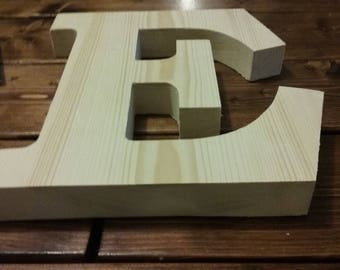 Wooden letter e | Etsy