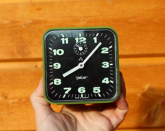 Vintage alarm clock Mechanical alarm clock Peter Made in Germany Wind up alarm clock WORKING CONDITION