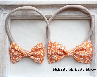 Headbands- Baby Nylon Headbands- Hair Bows- Cotton Bow Headbands- Baby Girl Headbands- Newborn Headbands- Big sister Little sister Hair Bows