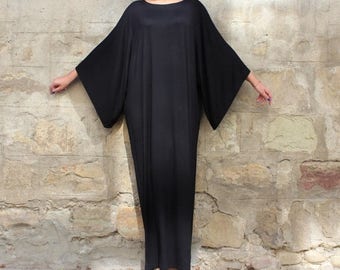 SALE ON 20 % OFF Black Maxi Dress, Caftan, Abaya, Plus size dress, Plus size clothing, Elegant dress, Plus size maxi dress, Kaftan, Party dr