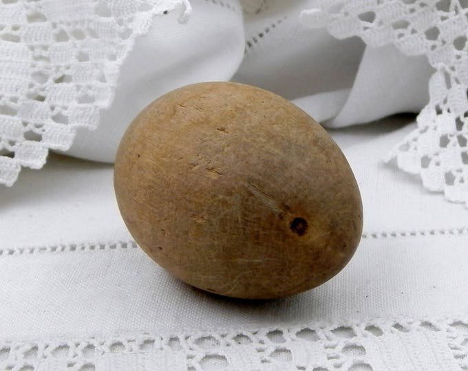 Antique French Wooden Darning Egg, Sewing Mending Socks Craft Supply, Vintage Haberdashery, Collectible, French Country Brocante Decor