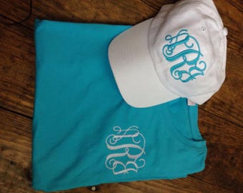 Back to School Special Monogrammed Shirt and Cap Set, T-shirt and Cap Set