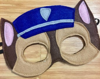 Chase Paw Patrol Mask // Paw Patrol Play Mask // Paw Patrol Costume // Paw Patrol Party Favor