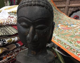 Antique Buddha Head Statue Meditation Yoga Studio Decor