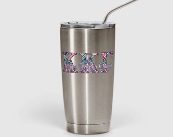 Kappa Kappa Gamma decal, KKG tumbler sticker, KKG Sorority cup decal, Multiple sizes available, Indoor / Outdoor 3 year rated vinyl (1261)