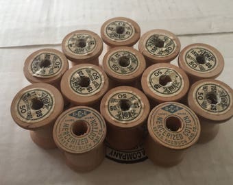 Ace Vintage Empty Wooden Spools