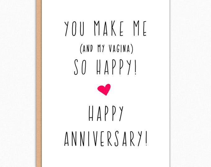 Anniversary Card Funny. Anniversary Card For Boyfriend. Anniversary Card For Husband. Naughty Anniversary. You Make Me So Happy 173