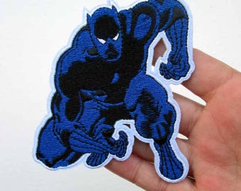 Black Panther Head Patch Iron Sew on T Shirt Bag Jacket Jeans Embroidered Badge - Canada