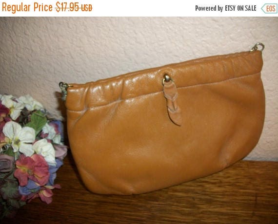 burnt orange leather purse