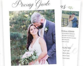SALE Photography Pricing Guide, Photography Pricing List Template, Photography Price Sheet, Photography Pricing Template, A La Carte Menu