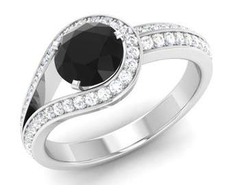 black diamond engagement ring natural black diamond with si diamond 14k gold diamond wedding - Black Diamond Wedding Rings For Him black diamond engagement ring natural black diamond with si diamond 14k gold diamond wedding - Black Diamond Wedding Rings For Him
