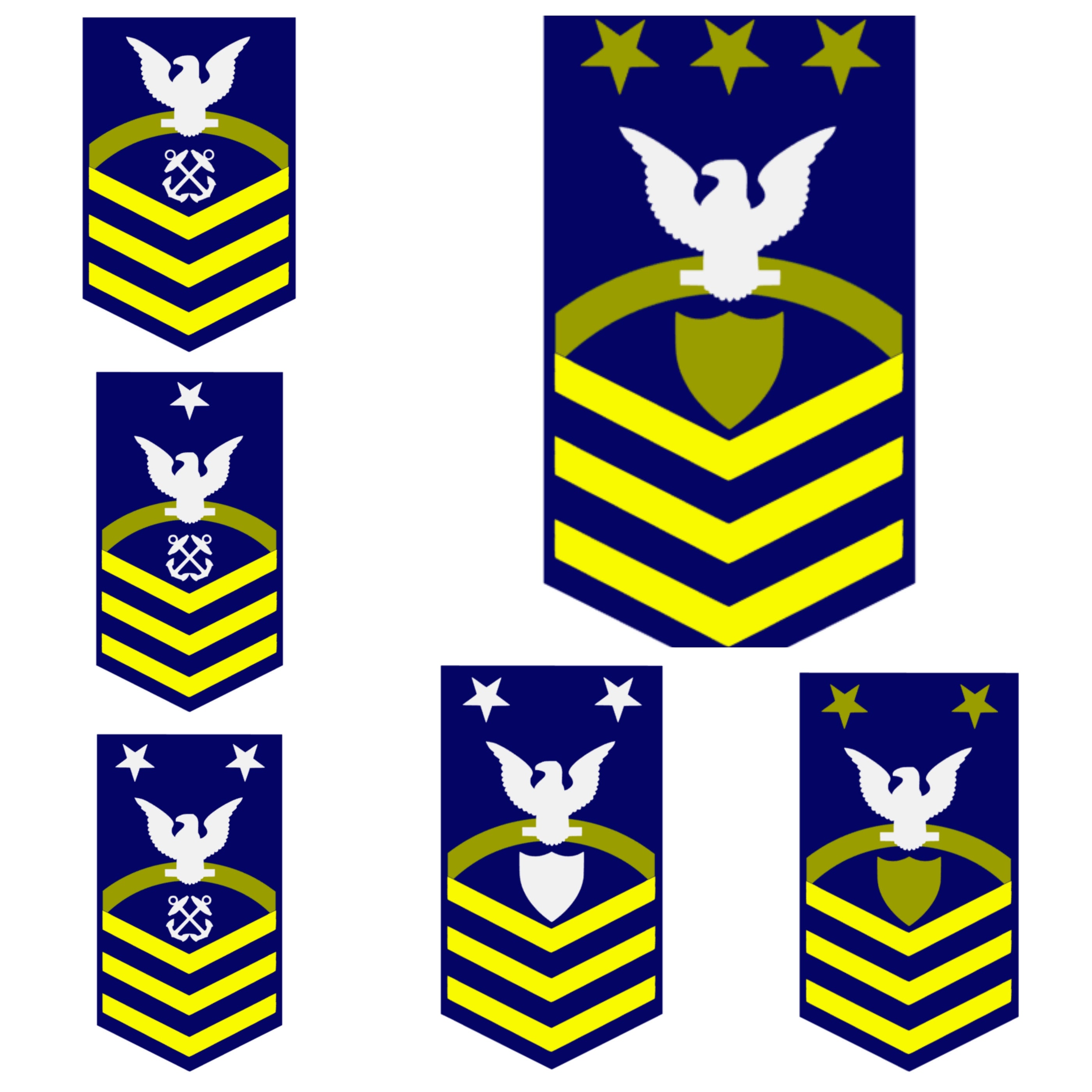 US Coast Guard Emblems and Rank Insignias Bundle SVG, PNG, and STUDIO3