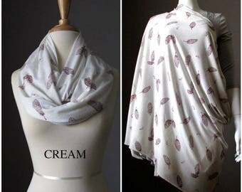 Nursing cover scarf, nursing cover, nursing scarf, infinity scarf, breastfeeding cover, nursing infinity scarf, nude scarf