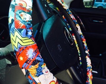 Steering Wheel Cover Wonder Woman Superhero Gift for Her