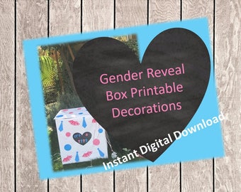 Gender reveal box | Etsy