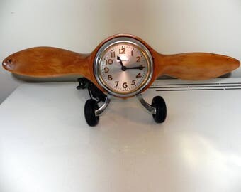 vintage Sessions airplane propeller electric clock