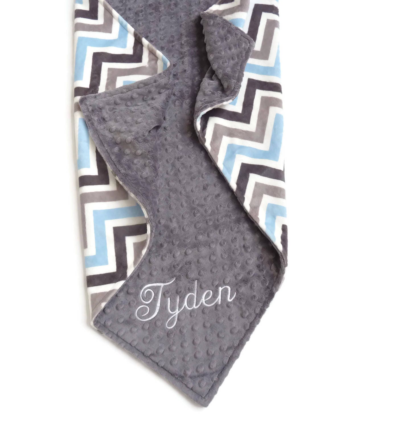 Personalized Baby Blanket or Lovey Baby Boy blanket or