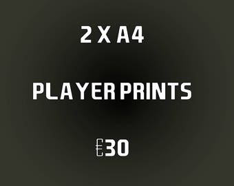 Any 2 A4 player prints for 30e